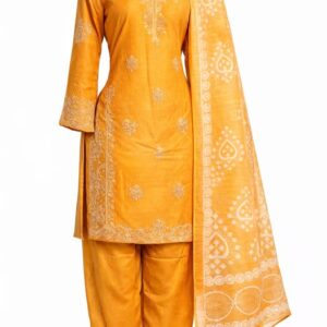 Elegant Three Piece Suit – Shirt, Trouser & Matching Dupatta